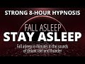 Rain and Thunder Sounds for Sleeping (Strong) | Black Screen | 8-hour Deep Sleep Hypnosis