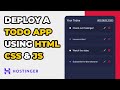 Build a Todo List App in HTML, CSS \u0026 JavaScript and Deploy it in 2023
