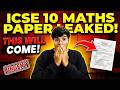 ICSE 10 MATHS PAPER LEAKED! (2026 ) Watch Before It's Gone! ⚠️