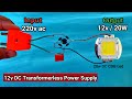 बिना ट्रांसफार्मर के 220V AC से 12V 20W DC बनाये | Transformerless Power Supply | 20w LED on 220v
