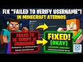 How to Solve Failed to Verify Username in Minecraft Aternos! (2026)