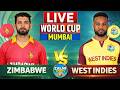 Live WI Vs ZIM T20 WC Match | Live Cricket Match Today | WI vs ZIM 44th T20 1st innings #livescore