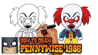 to draw 1990 step step by how pennywise by 1990) TV step Draw Mini Series Pennywise to How (IT