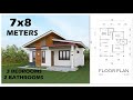 7x8 METERS HOUSE DESIGN (56 Sqm. / 3 Bedrooms)