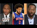 FIRST TAKE | Pistons are LEGIT title contenders with Cade Cunningham's return - Stephen A.