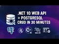 ASP.NET Core .NET 10 CRUD Web API with PostgreSQL in 30 Minutes (EF Core Code First)