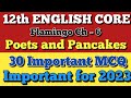 Poets and Pancakes MCQ | Chapter- 6 | Flamingo | Class 12 | English Core