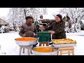 Cozy Winter Cooking | Turkish Lunch Over Open Flames