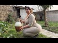 Harvesting Fresh Herbs from the Farm \u0026 Cooking Traditional Ash Doogh in an Iranian Village