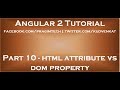 html attribute vs dom property