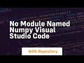 no module named numpy visual studio code