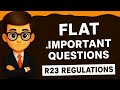 FLAT IMPORTANT QUESTIONS R23| REGULATIONS JNTU|LIKE SHARE AND SUBSCRIBE ❤️