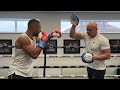 COMEBACK?! KELL BROOK REVEALS INCREDIBLE SHAPE ON PADS WITH DOM INGLE FOR HATTON TRIBUTE SHOW👀