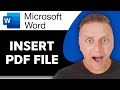 How to Insert PDF File in Word | Word Tutorial 2026