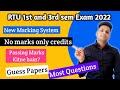 RTU 1st and 3rd sem exam marking rules 😨| RTU 3rd sem passing marks 😍| RTU 3rd sem exam pattern