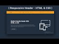 Get a PROFESSIONAL Responsive Header in Just 15 Minutes 😱 !