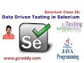 Selenium 36: Data Driven Testing and Batch Testing in Selenium