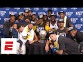[FULL] Golden State Warriors win 2018 Western Conference finals: The trophy presentation | ESPN
