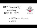IREE community meeting: 2022 09 14 Web \u0026 VMVX