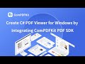How to Create C# PDF Viewer/Reader for Windows | ComPDFKit PDF SDK
