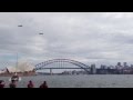 A380 formation Sydney Harbour flyover HD