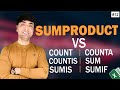 Mastering Excel's SUMPRODUCT Formula vs others-COUNT, COUNTA, COUNTIF, COUNTIFS, SUM, SUMIF, SUMIFS