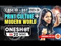 Print Culture and Modern World in One Shot in 20 Mins | Class 10 SST | CBSE 2024