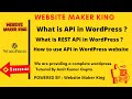 What is REST API in WordPress ? | How it works with Example | क्या होता है API बिलकुल आसान भाषा मे ?