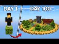 I Survived 100 Days on One Block in Hardcore Minecraft