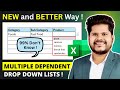 How to Create Multiple Dependent Drop-Down Lists in excel (Easiest Method)