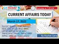Current Affairs in English \u0026 Hindi | March 17, 2022 | GKToday Current Affairs 2022
