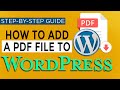 How to Add a PDF file in your WordPress post?