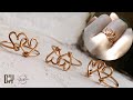 Wire copper double heart ring - simple valentine jewelry 318