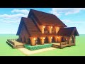 Minecraft Tutorial: How To Make A Spruce Wood House \
