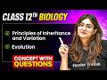 Class 12 Biology Marathon 🔥 | Biology Unit 2 Genetics And Evolution | Full Revision | Aarushi Ma’am