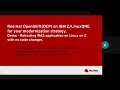Red Hat OpenShift(OCP) on IBM Z/LinuxONE for your modernization strategy. Rehosting WAS Demo