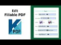 How to edit a fillable pdf form using Kofax Power PDF