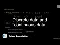 Discrete data and continuous data, Math Lecture | Sabaq.pk