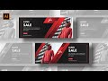 How To Make Web Banner | Fashion sales  | Illustrator Tutorial