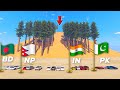 India vs Nepal vs Pakistan vs Bangladesh Cars Driving challenge GTA 5