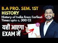 B.A Program Sem. 1st History of India from Earliest Times upto c.300 CE Imp. Ques. with Ans. DU, SOL