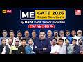 GATE 2026 Mechanical Paper Solutions | Complete Analysis by MADE EASY Senior Faculties | LIVE