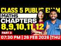 Class 5 Maths | Public Exam | Part 3 | Chapters 8,9,10,11,12 | Exam Winner