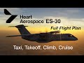 Heart Aerospace ES-30 - Taxi, Takeoff, Climb \u0026 Cruise Tutorial - Full Flight Plan -MSFS2024- Video 2