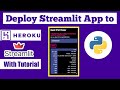 Deploy Streamlit App on Heroku | Streamlit Tutorials