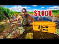 $1,000 TEMU Survival Challenge in the FLOODED Forest!! (24hrs Gone Wrong)