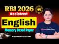 RBI Assistant 2026 | RBI Assistant English Previous Year Question Paper | RBI English Harshita Mam