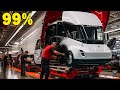 Elon Musk Reveals 2024 Tesla Semi Mass production Plan! 50% Cheaper, Hidden Specs 99% Impress!