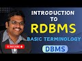 INTRODUCTION TO RDBMS \u0026 BASIC TERMINOLOGY OF RDBMS || RELATIONAL DATABASE MANAGEMENT SYSTEM || DBMS