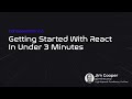 Get started with React in Under 3 minutes | ReactJS tutorial for beginners